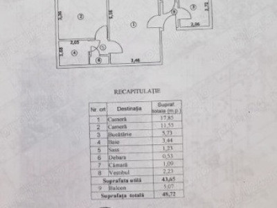 Apartament 2 camere - BLOC ANVELOPATE - zona 1 MAI- ION MIHALACHE