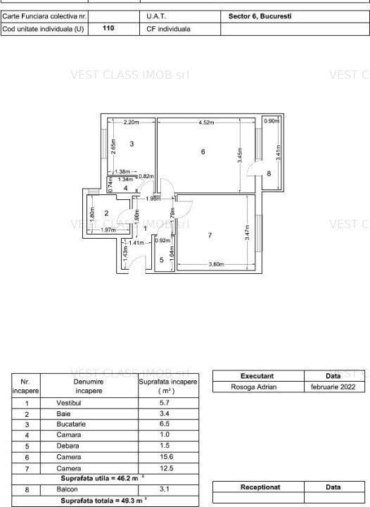 APARTAMENT 2 CAMERE - ETAJ 2/4 - BLOC ANVELOPAT - MALL PLAZA