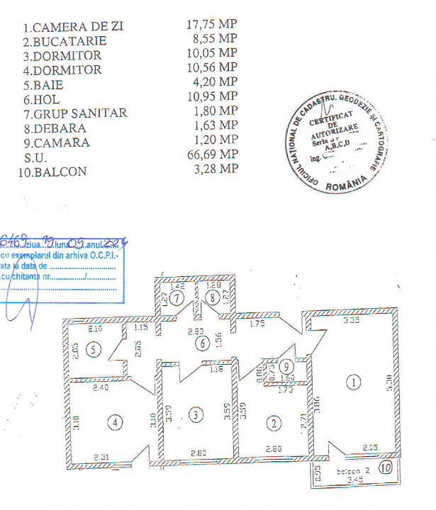 Apartament 3 camere-Gorjului-Centrala proprie-2 bai