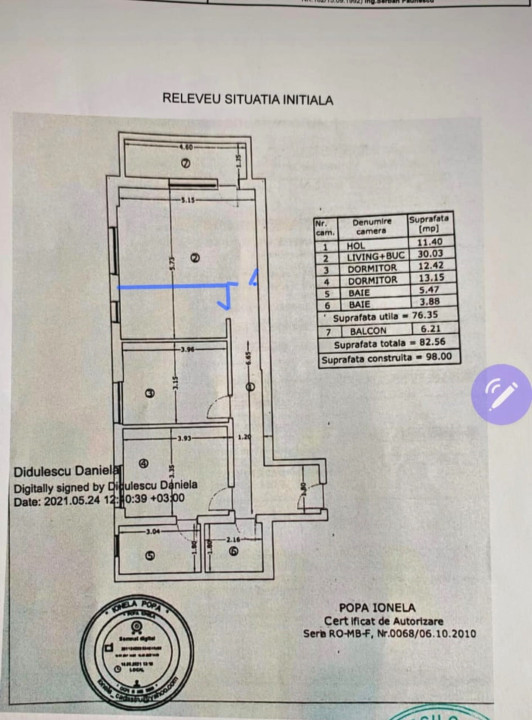 APARTAMENT DE 3 CAMERE, 76 MP UTILI, ROND OMV PIPERA