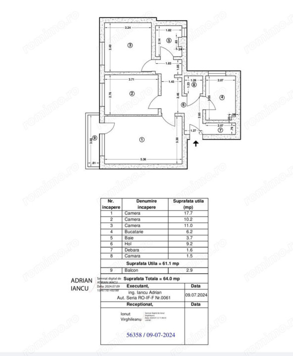 Apartament 3 camere - RENOVAT INTEGRAL - zona TINERETULUI 