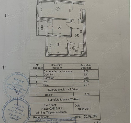 Apartament 2 camere MOBILAT/UTILAT 10 minute Metrou - zona Pallady -