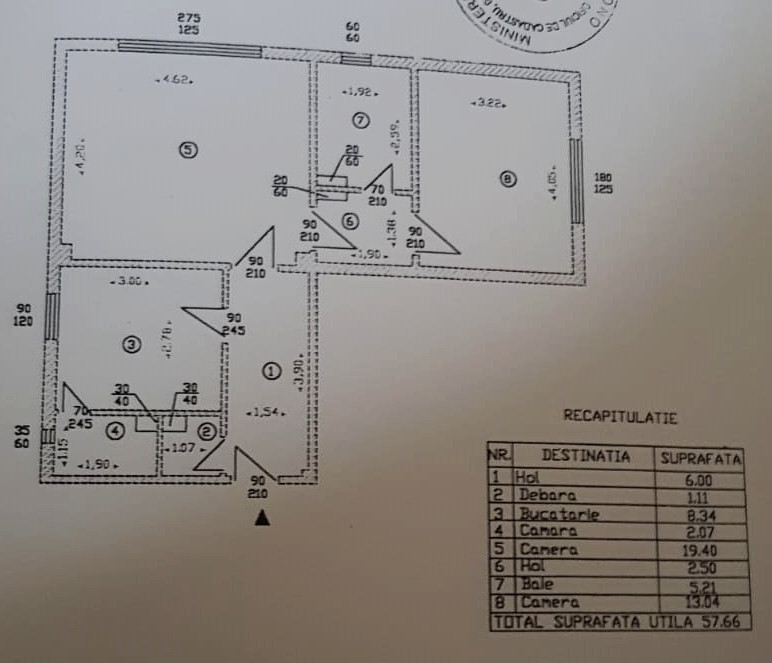 Apartament 2 camere-Rahova-Centrala proprie-Etaj 3/10