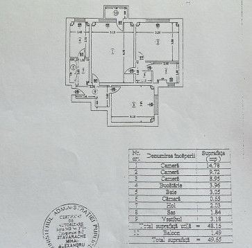 Apartament 3 Camere CF2 - MOBILAT/UTILAT - Morarilor 