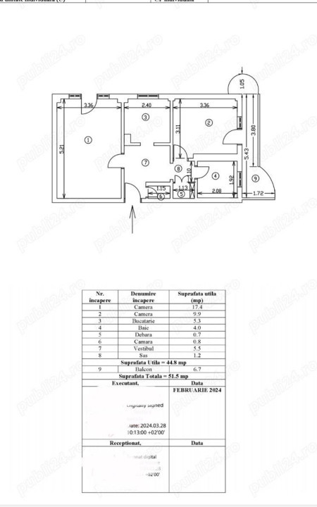 APARTAMENT 2 CAMERE - CENTRALA PROPRIE - STR. BARCA - MARGEANULUI