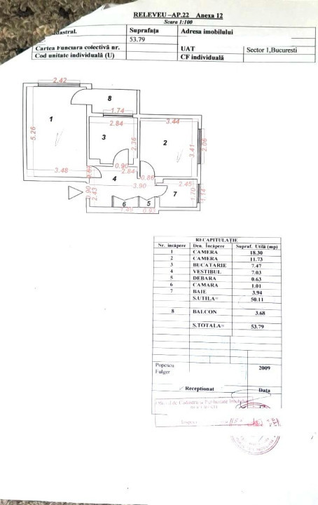 APARTAMENT 2 CAMERE - ETAJUL 1 - CARAMFIL - AVIATIEI