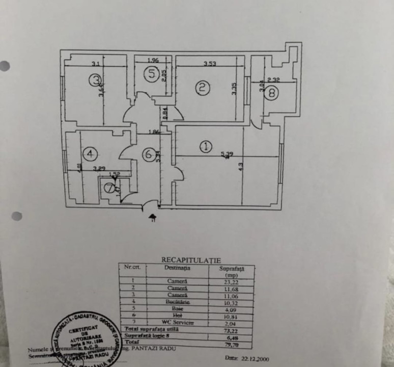 Apartament 3 camere decomandat Mircea Voda -UNIRII mobilat -utilat LUX