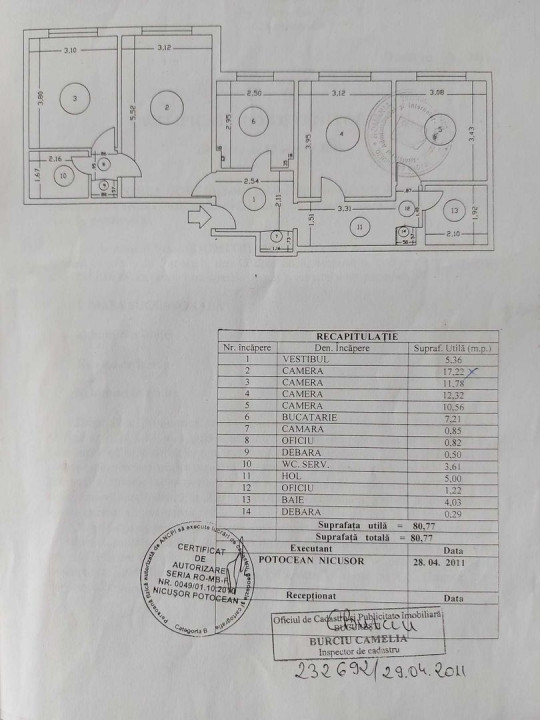 APARTAMENT 4 CAMERE-GHENCEA-GARLENI-2 BAI-BLOC REABILITAT