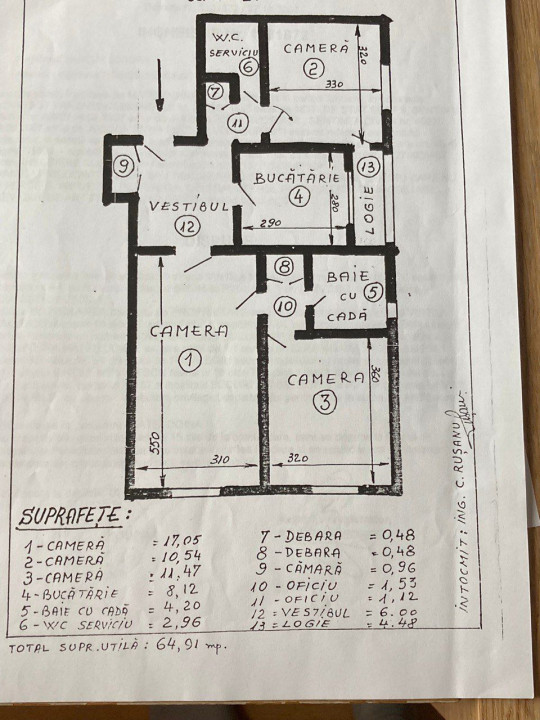 Apartament 3 camere Semidecomandat Crangasi