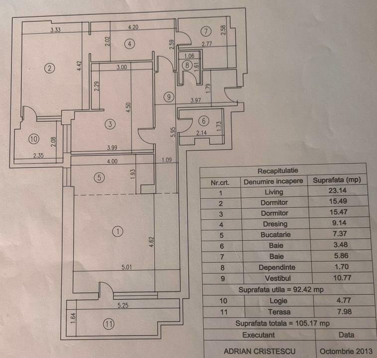 Apartament 3 camere Bucurestii Noi