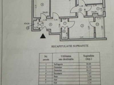 Apartament -3 camere -semidecomandat-Zona Dristor