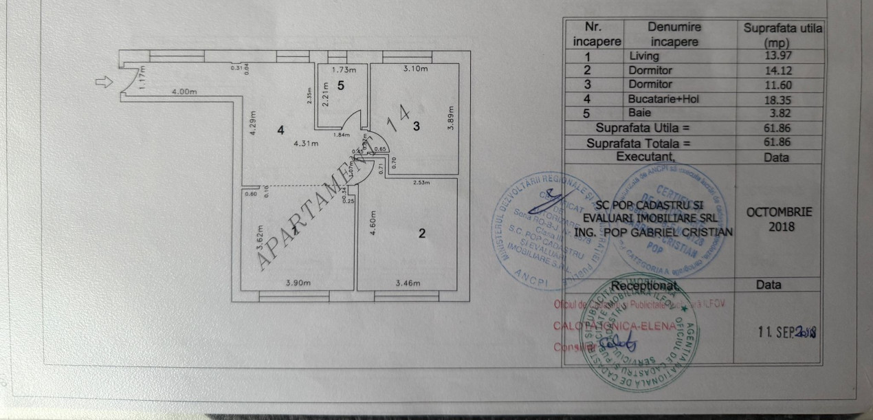 APARTAMENT 3 CAMERE - MOBILAT - UTILAT - CELOFIBREI