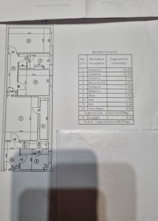 Apartament 3 camere - Titan - Piata Minis - posibilitate centrala