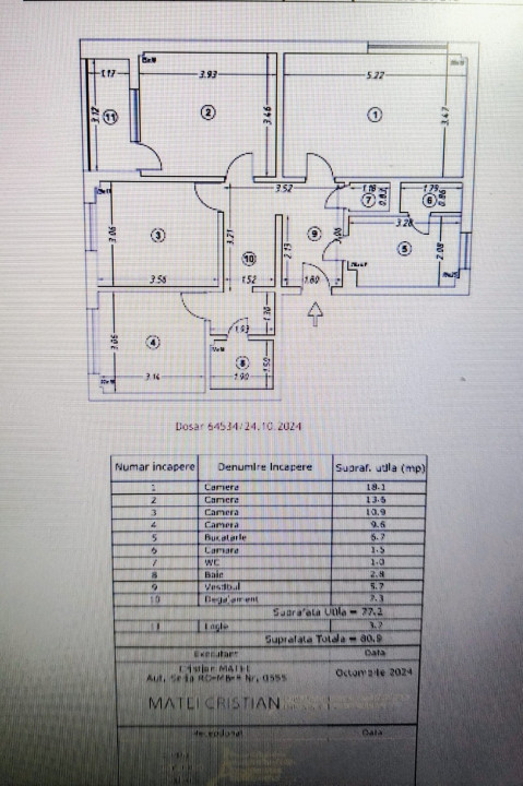 Apartament -4 camere -decomandat-Zona Rahova.