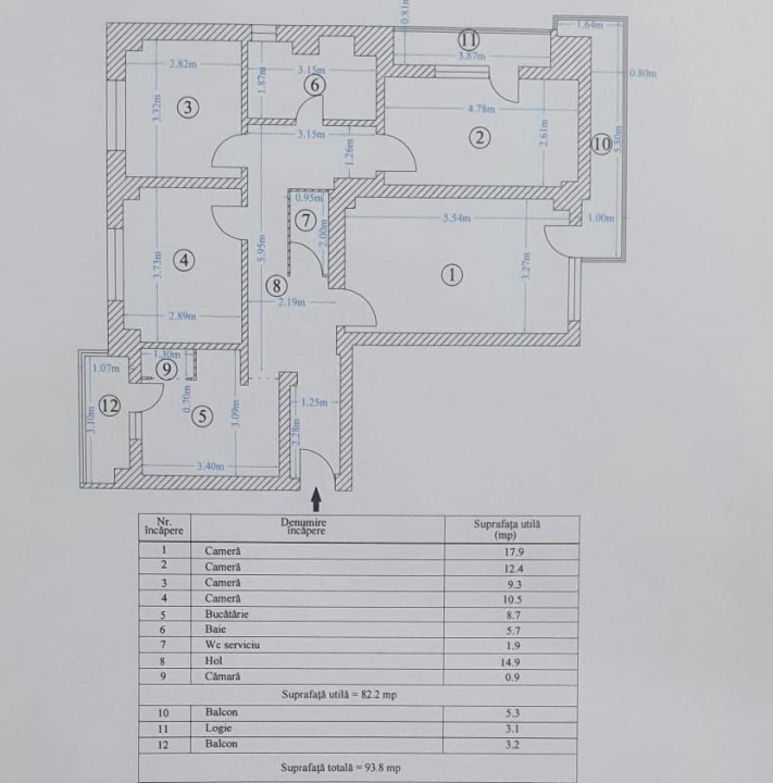 Apartament 4 camere - 3 balcoane - Alexandru Obregia