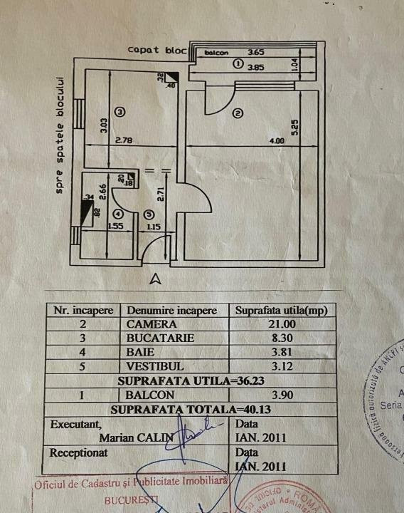 GARSONIERA BLOC MIXT - PLAN II - ROND ALBA IULIA 