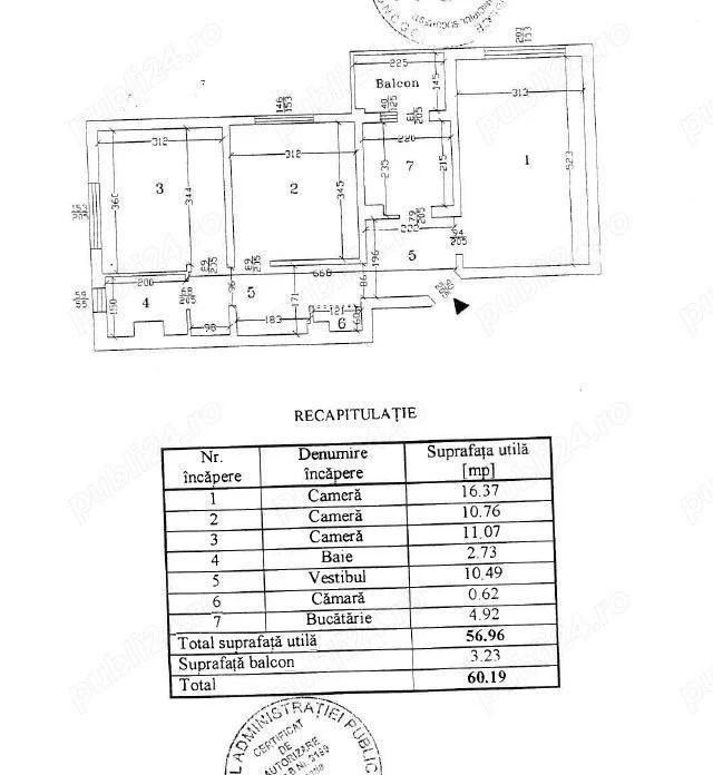 Apartament 3 camere- Bd.Chisinau- Decomandat-2 bai- Bloc reabilitat termic