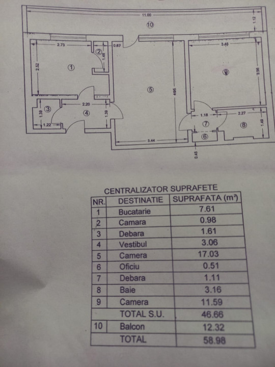 Apartament 2 Camere Balcon 12 mp  Berceni - Secuilor