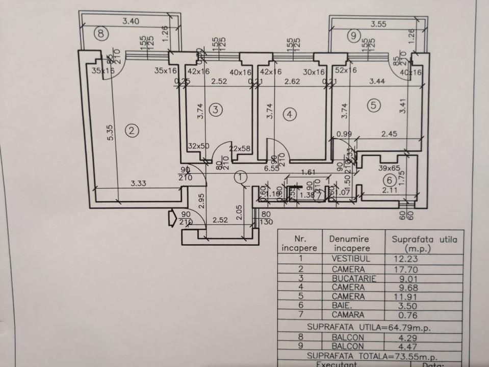 Apartament 3 camere decomandat etaj 1/10 zona Piata Progresului