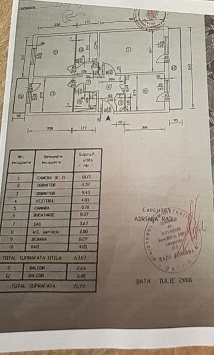 Apartament 3 camere decomandat zona Berceni etaj 2/4