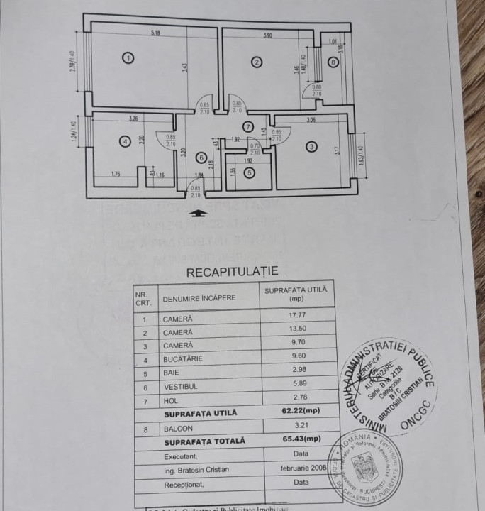 3 CAMERE- MOBILAT - UTILATA - BRANCOVEANU