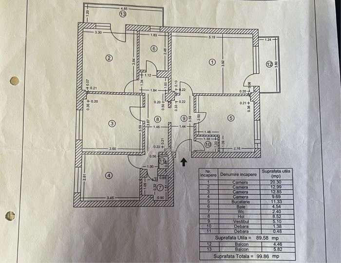 Apartament 4 camere Trafic Greu-Spatarul Preda