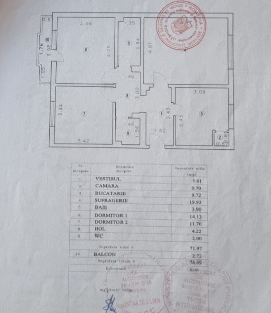Apartament 3 camere-decomandat -zona Panduri
