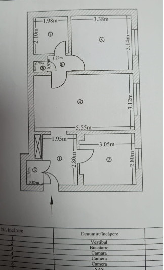 Apartament 2 camere FINISAT modern ZONA LINISTITA - TITAN 