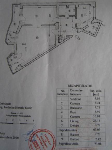 Apartament 2 camere - vedere panoramica- Bd.C. Coposu-Piata Unirii