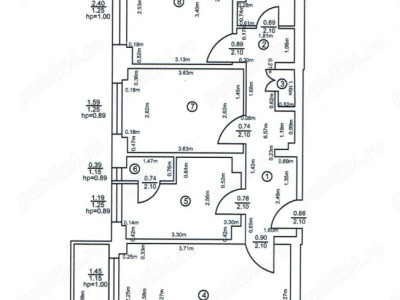 Apartament 3 camere decomandat - etaj 4 - Morarilor 