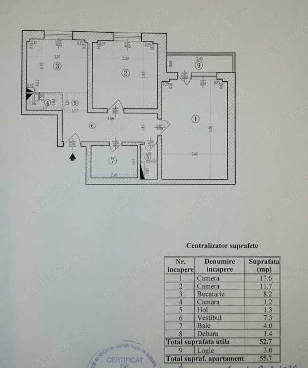 Apartament 2 camere etaj 2-an1982-Fabrica de Gheata 