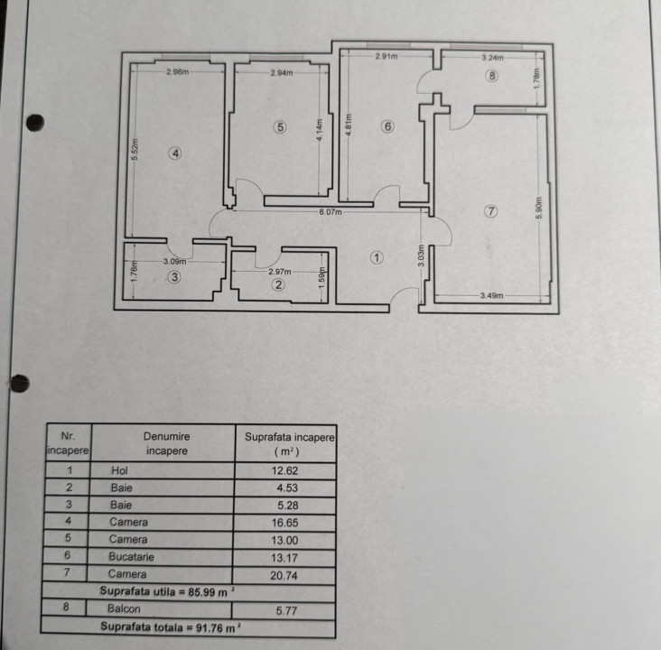 Apartament 3 camere- 92 Mp- Prelungirea Ghencei