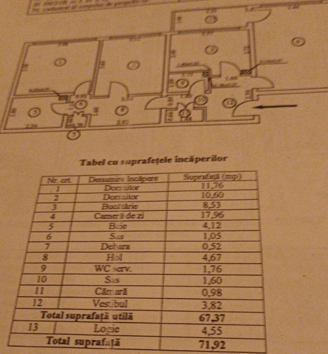 Apartament 3 camere decomandat Brancoveanu-Lamotesti