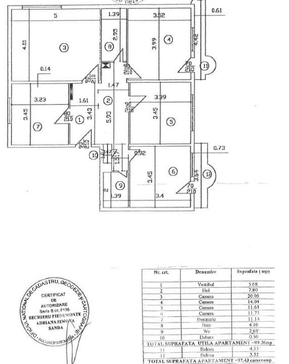 Apartament 4 Camere Sebastian-13 Septembrie