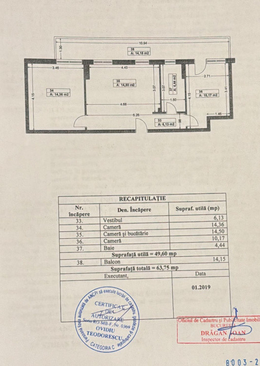 Apartament 3 camere-bloc nou Luica/Turnu Magurele