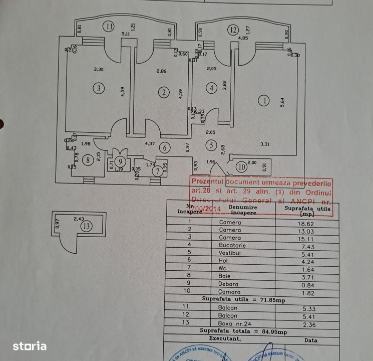 APARTAMENT 3 CAMERE UNIRII FANTANI-TRIBUNAL