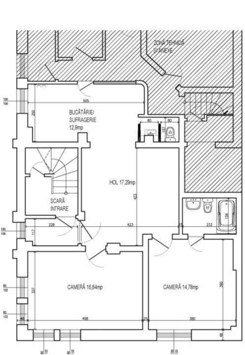 Apartament 3 camere - Stefan cel Mare/Dinamo - Demisol inalt in casa