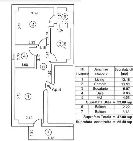Apartament 2 camere-zona Damaroaia