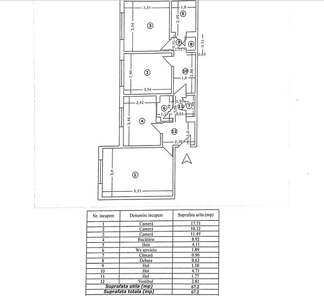 Apartament 3 camere-decomandat-zona Uverturii
