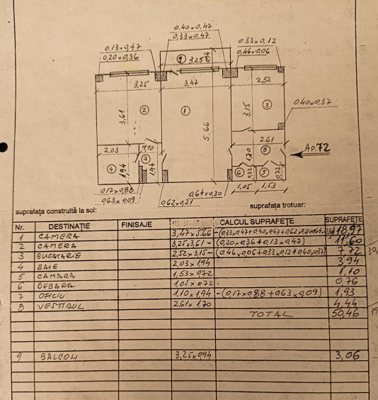Apartament 2 camere  13 Septembrie-Drumul Serii
