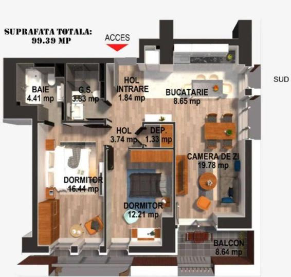 APARTAMENT 3 CAMERE MOGHIOROS RESIDENCE